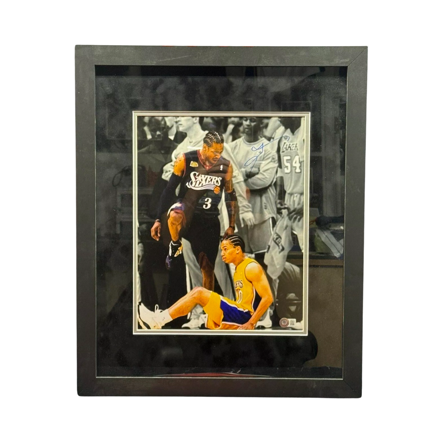 Allen Iverson Autographed Philadelphia 76ers Stepover 11x14 Steiner CX - Framed