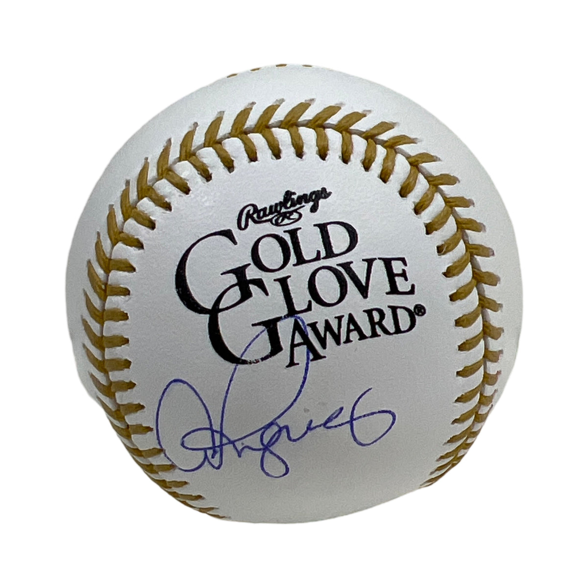 Alex Rodriguez Autographed Gold Glove Logo Baseball JSA