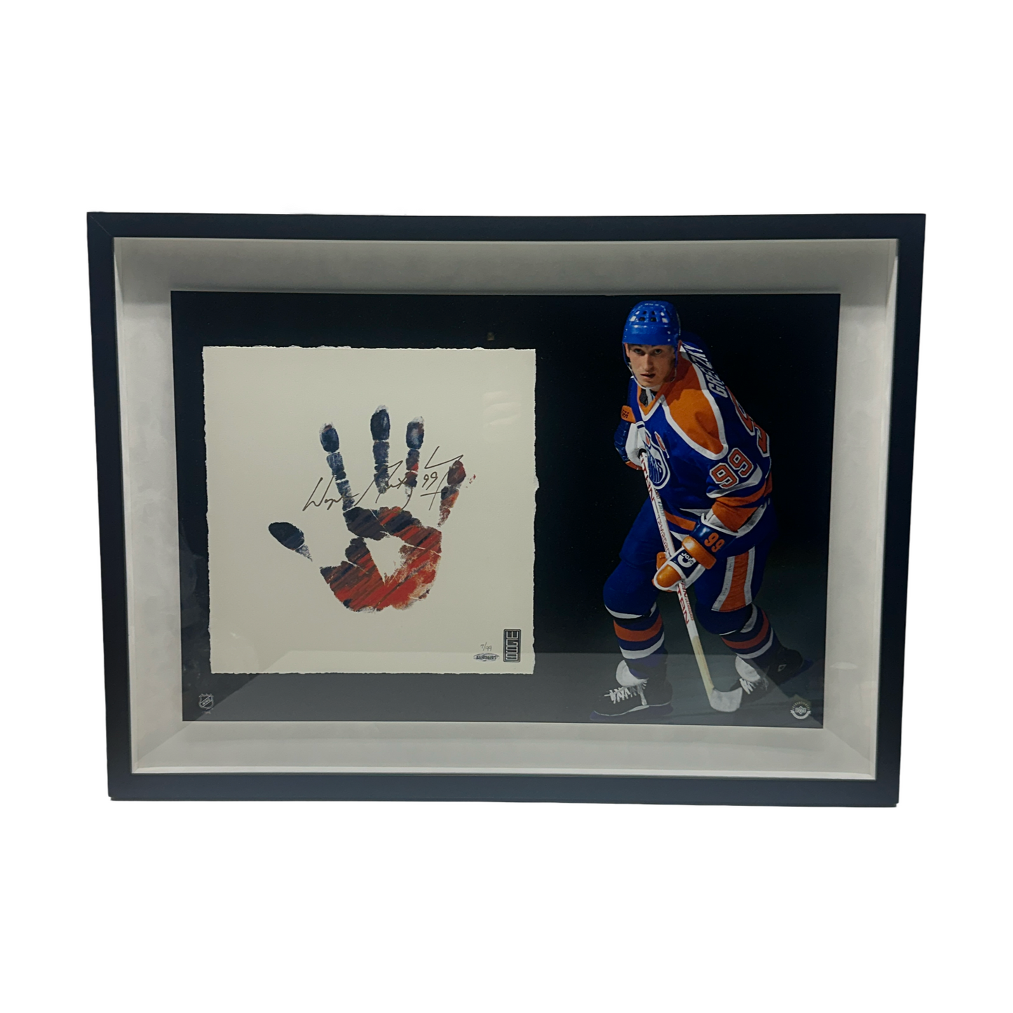 Wayne Gretzky Autographed Edmonton Oilers 'Tegata' 20x28 Lithograph UDA LE /99