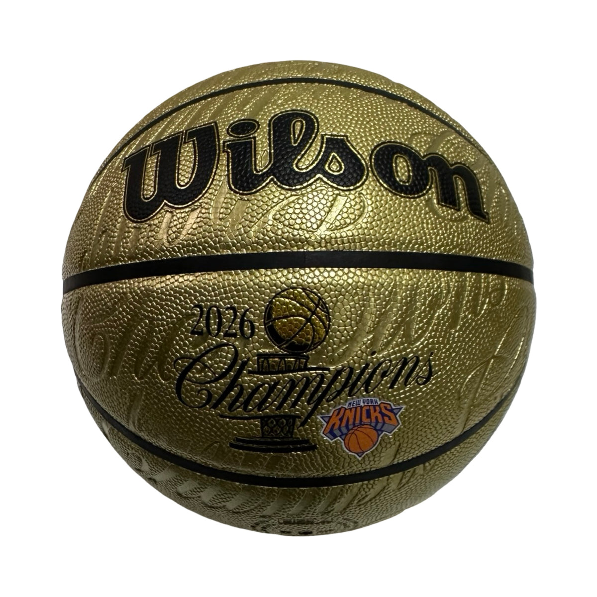 New York Knicks Gold Limited Edition Champions Basketball Unsigned