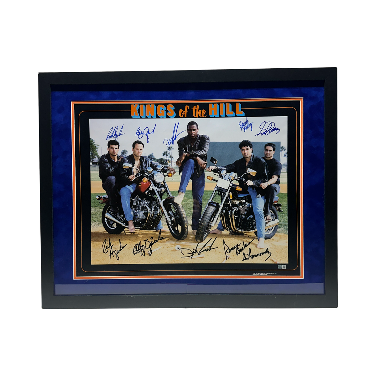 Mets Team Autographed Kings of The Hill Framed 16x20 Steiner CX