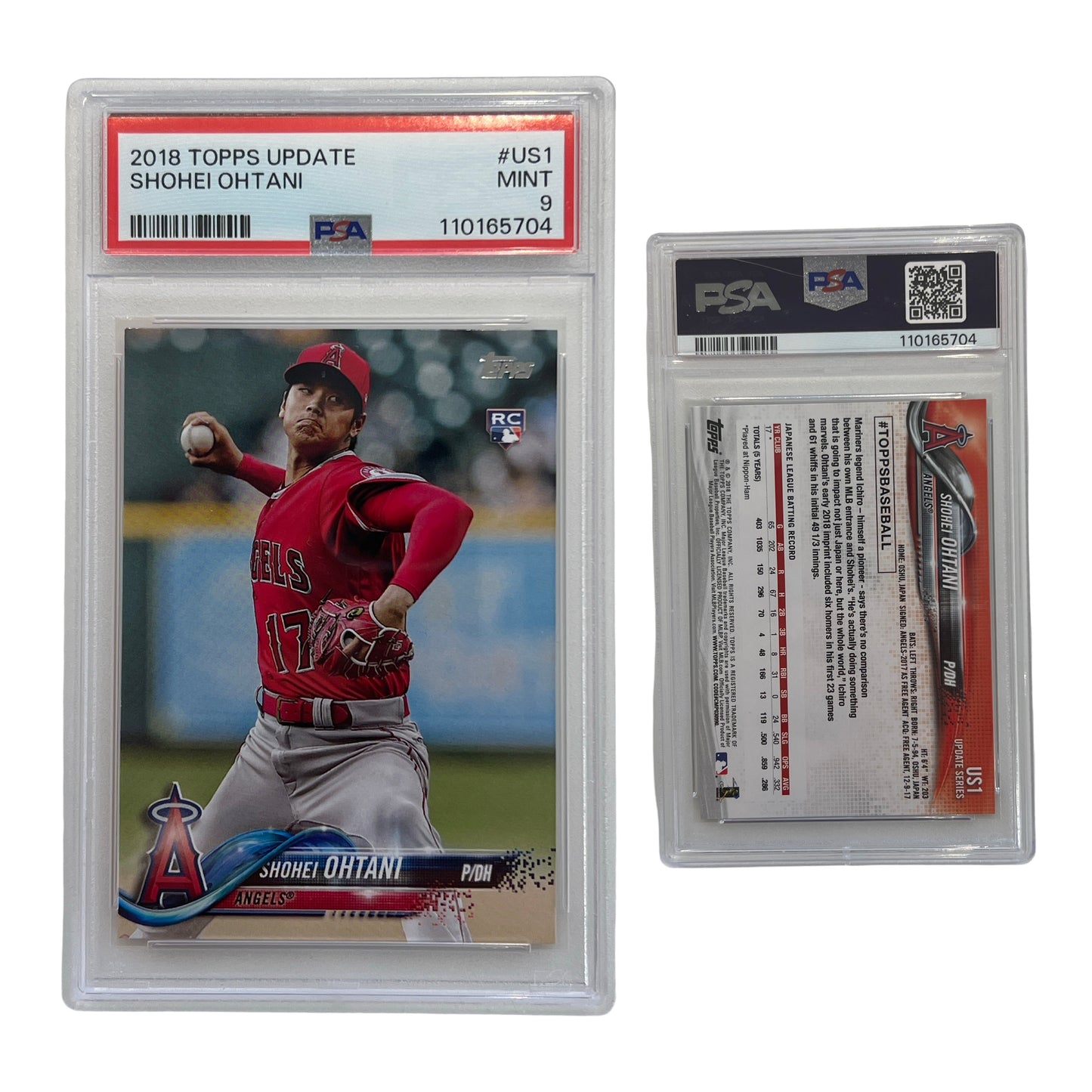 2018 Shohei Ohtani Topps Update #US1 PSA MINT 9