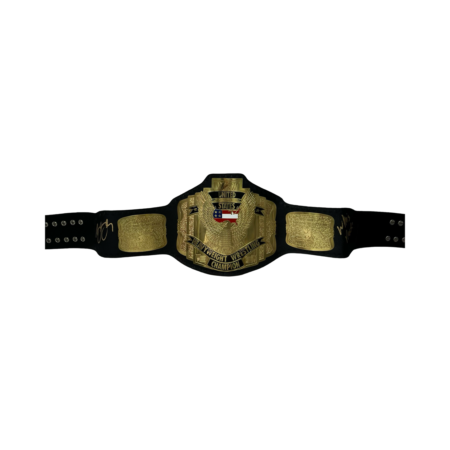 Bill Goldberg Autographed WCW United States Championship Belt Replica Who’s Next Inscription PSA (Copy)