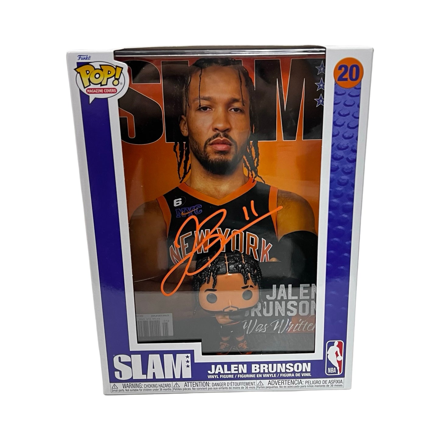 Jalen Brunson Autographed New York Knicks Slam! Funko Pop Beckett
