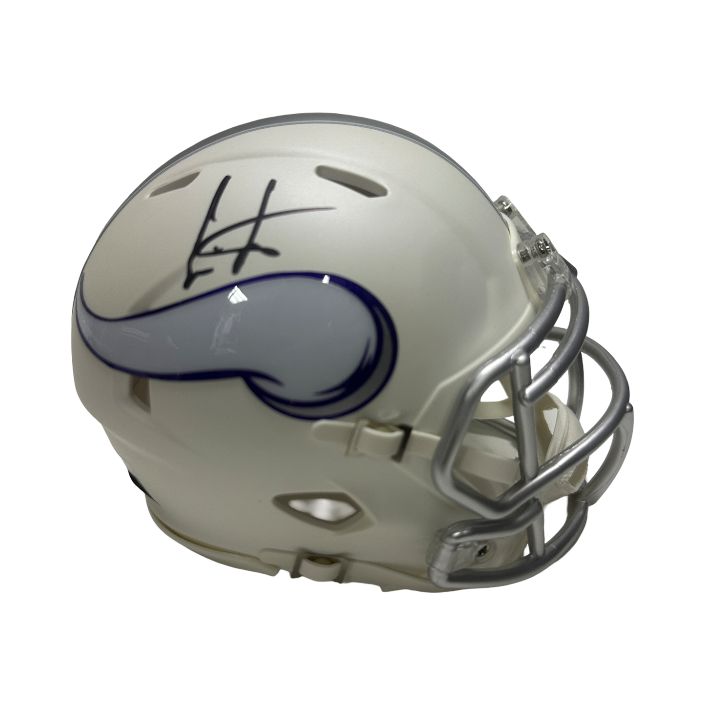 Cris Carter Autographed Minnesota Vikings White Speed Mini Helmet Beckett