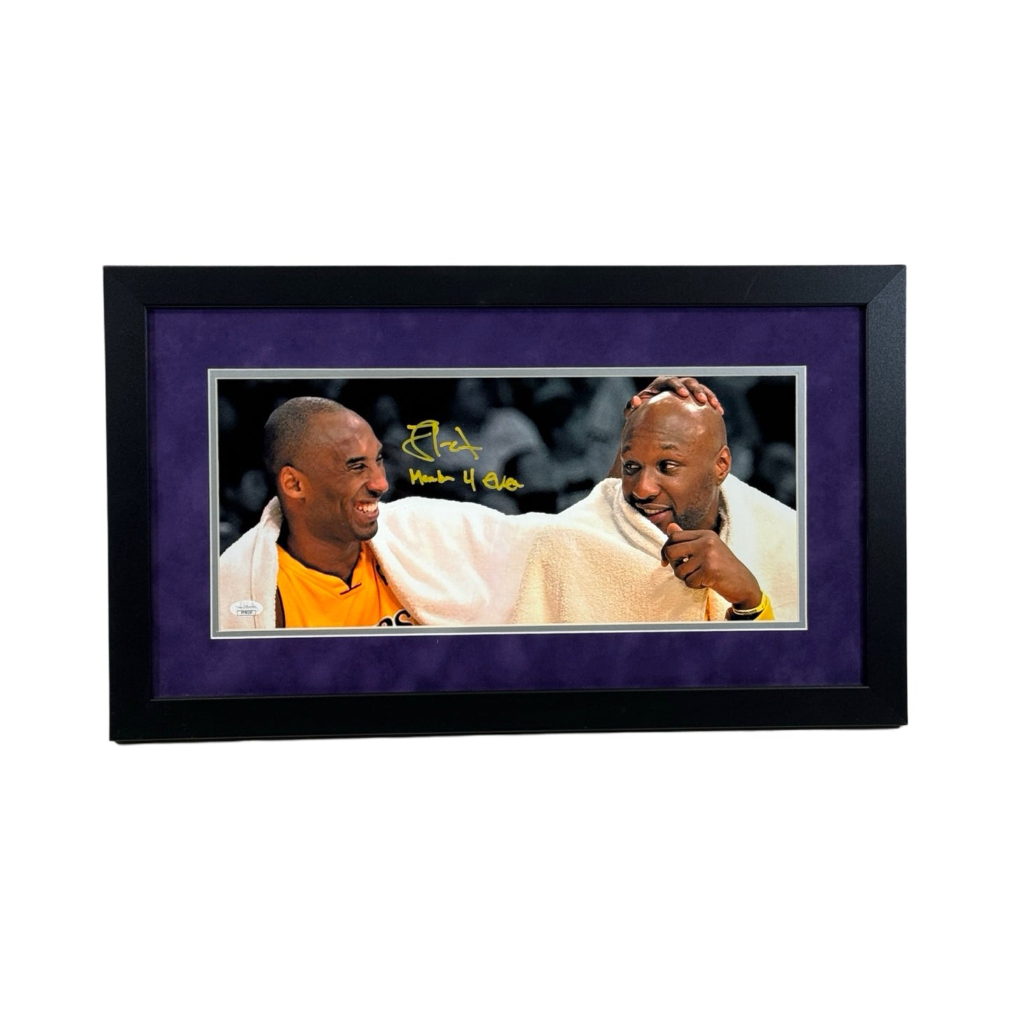 Lamar Odom Autographed Los Angeles Lakers Framed 8x18 "Mamba 4 Ever" Inscription JSA