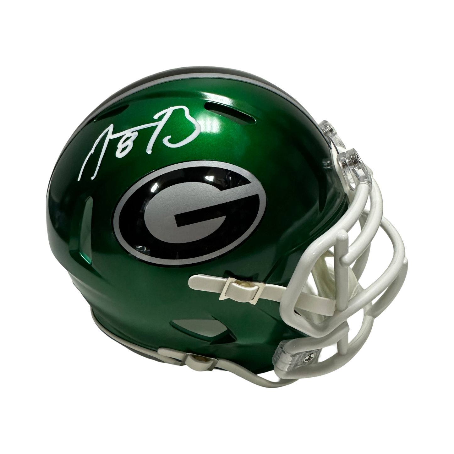 Aaron Rodgers Autographed New York Jets Custom Mini Helmet Fanatics
