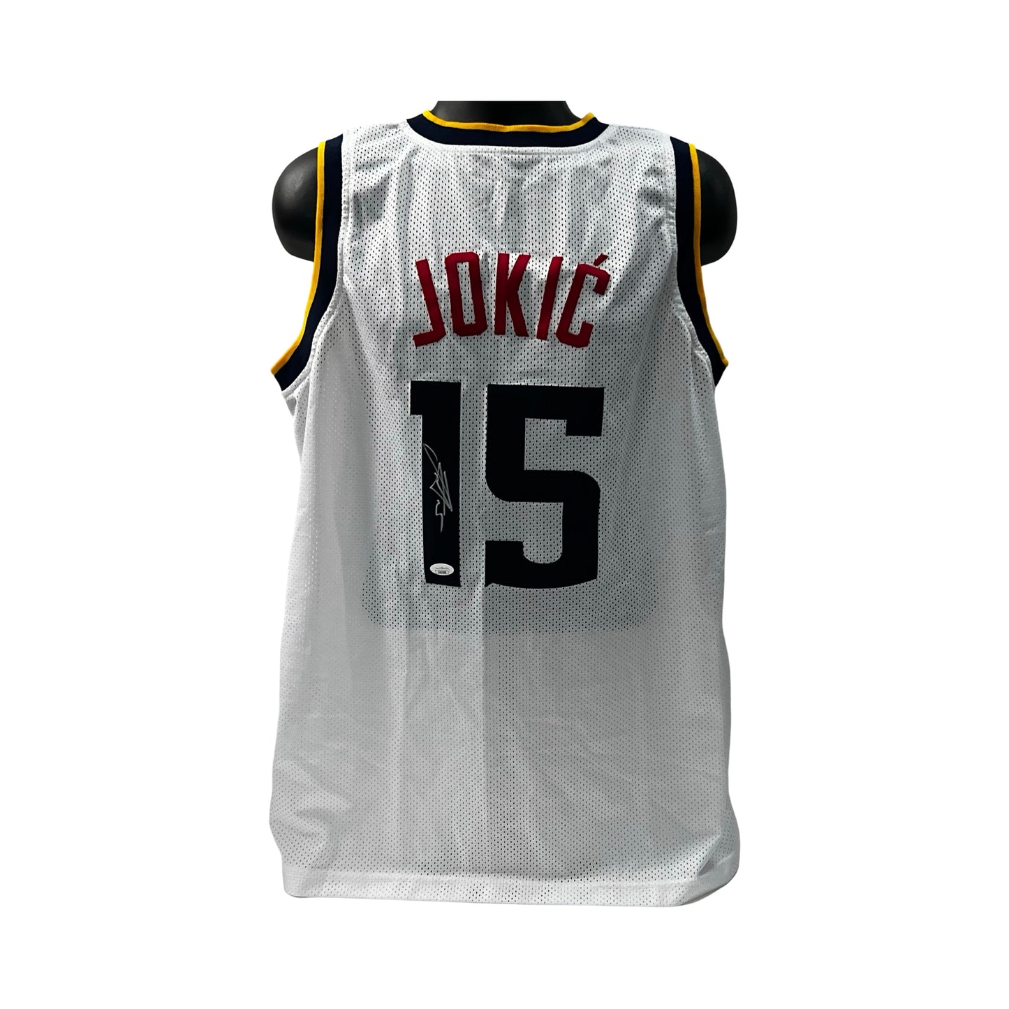 Nikola Jokic Autographed Denver Nuggets White Jersey JSA
