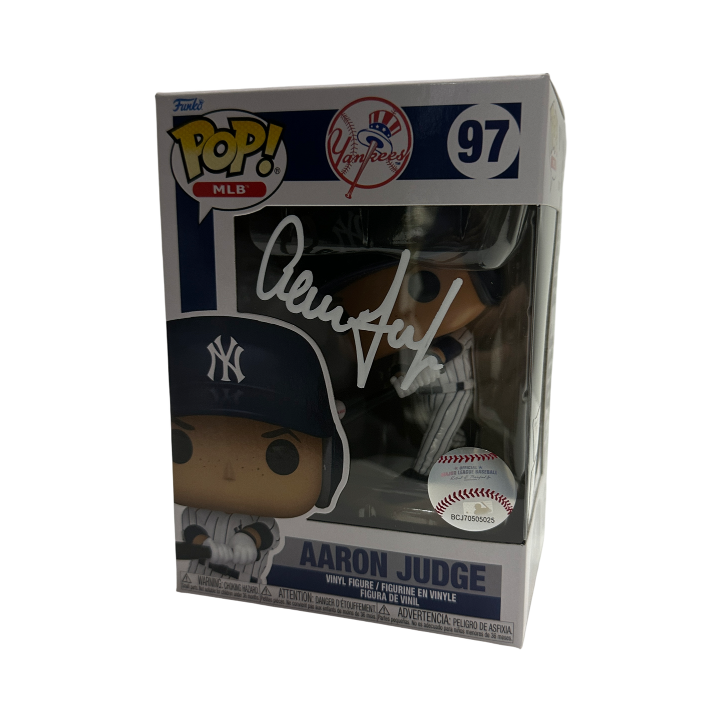 Aaron Judge Autographed New York Yankees Funko Pop Fanatics MLB COA