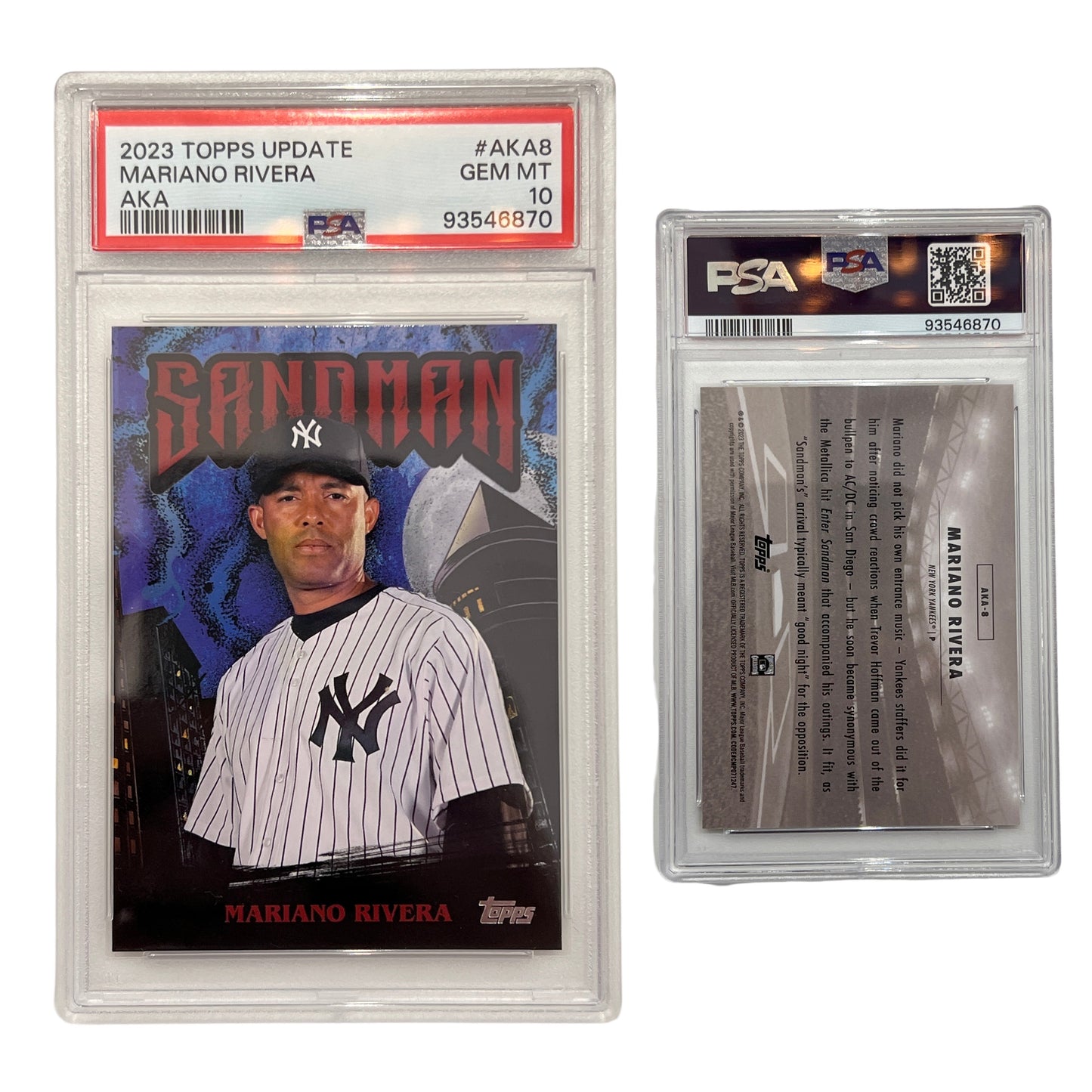 2023 Mariano Rivera Topps Update AKA #AKA8 PSA GEM MT 10