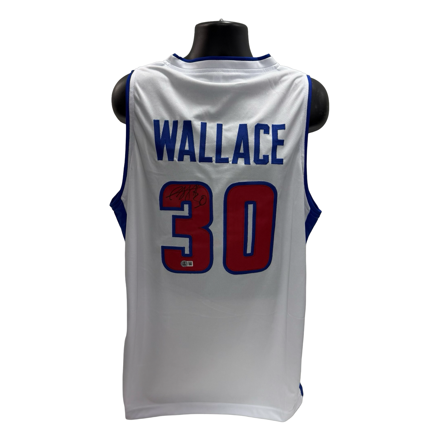 Rasheed Wallace Autographed White Detroit Pistons Jersey Beckett