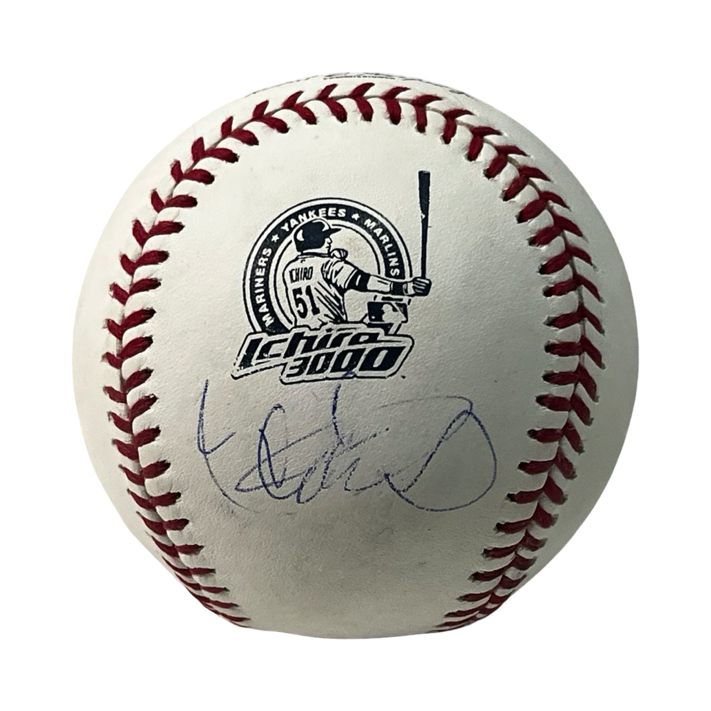 Ichiro Suzuki Autographed 3000th Hit Logo Ball Beckett