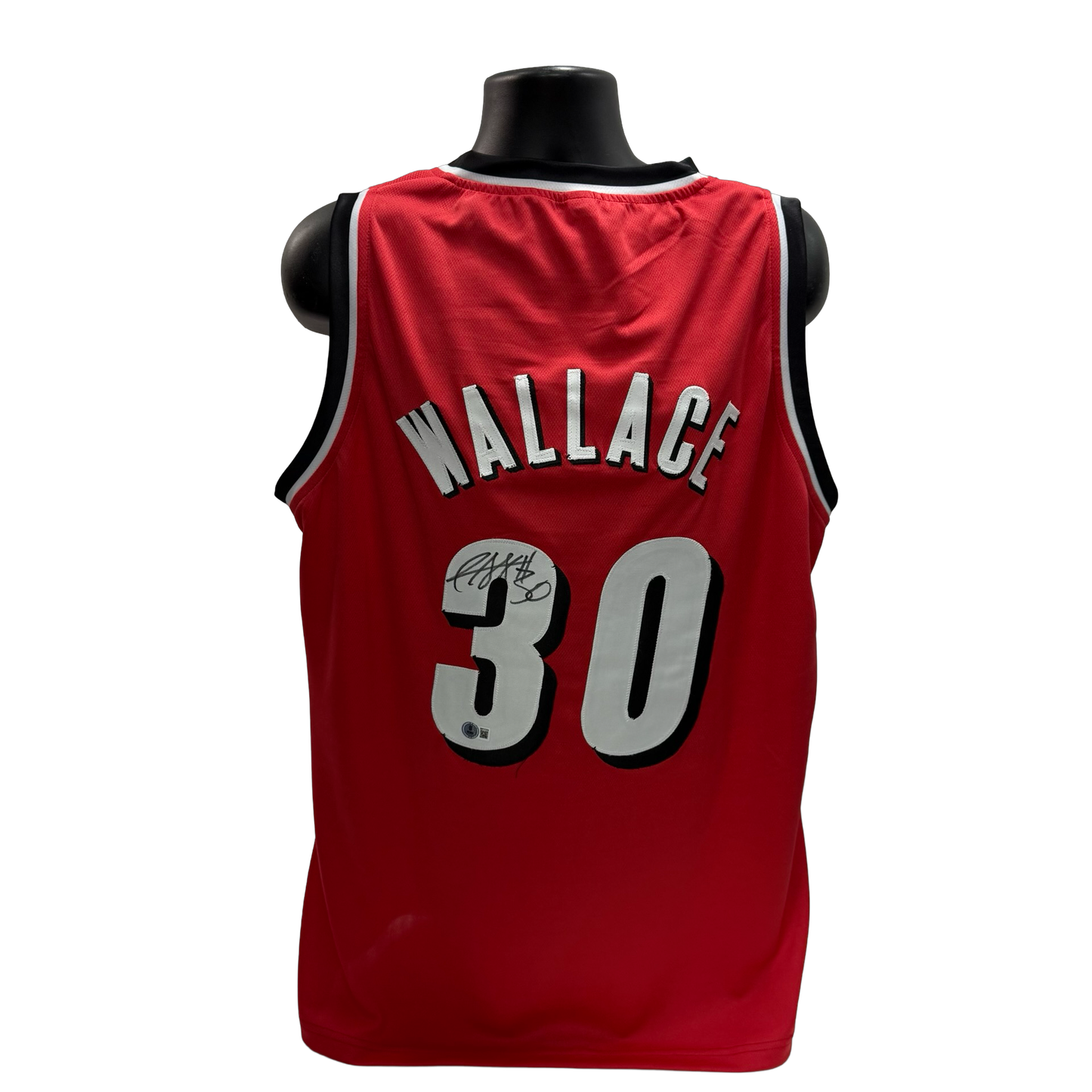 Rasheed Wallace Autographed Red Portland Trailblazers Jersey Beckett