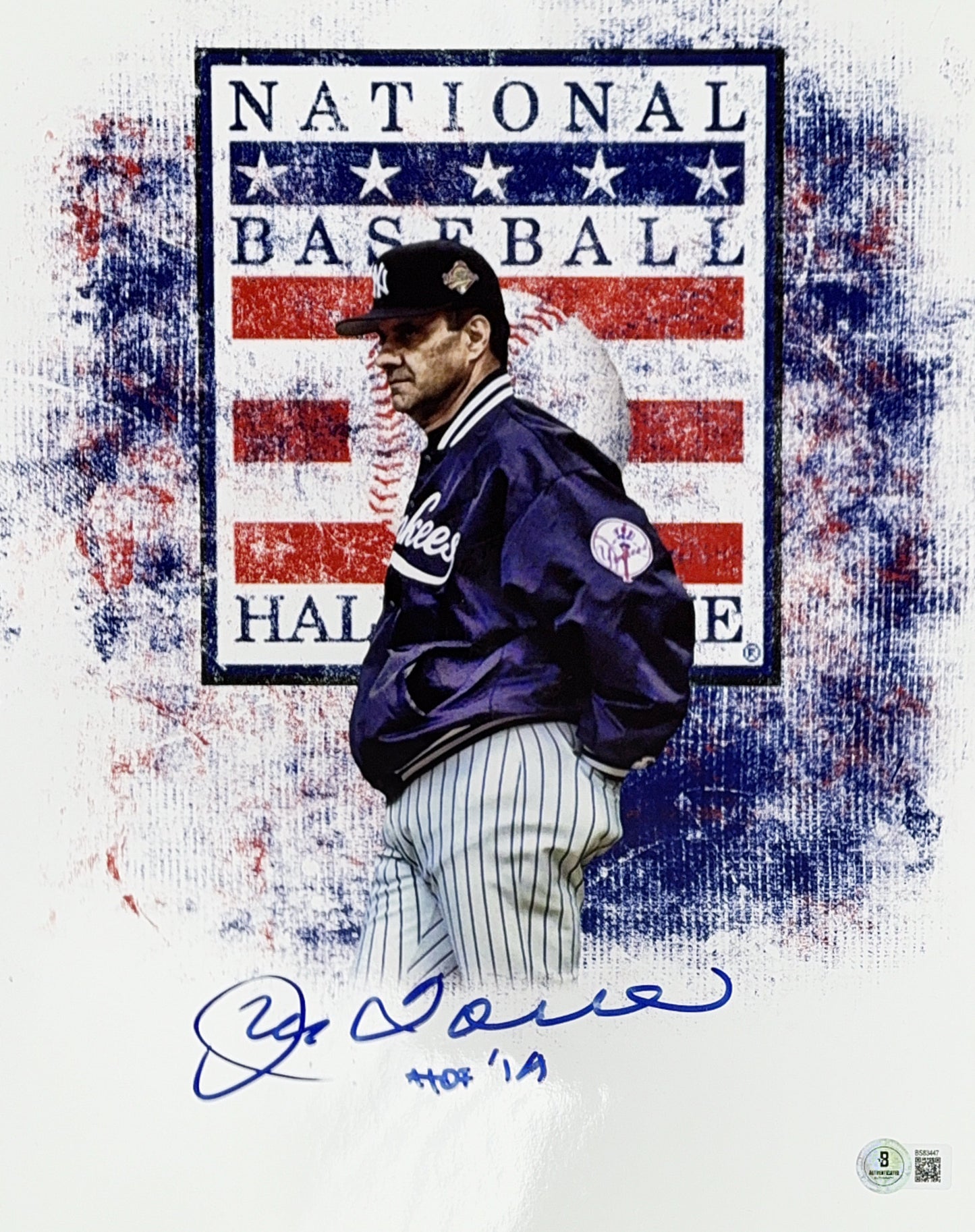Joe Torre Autographed New York Yankees HOF 11x14 Beckett