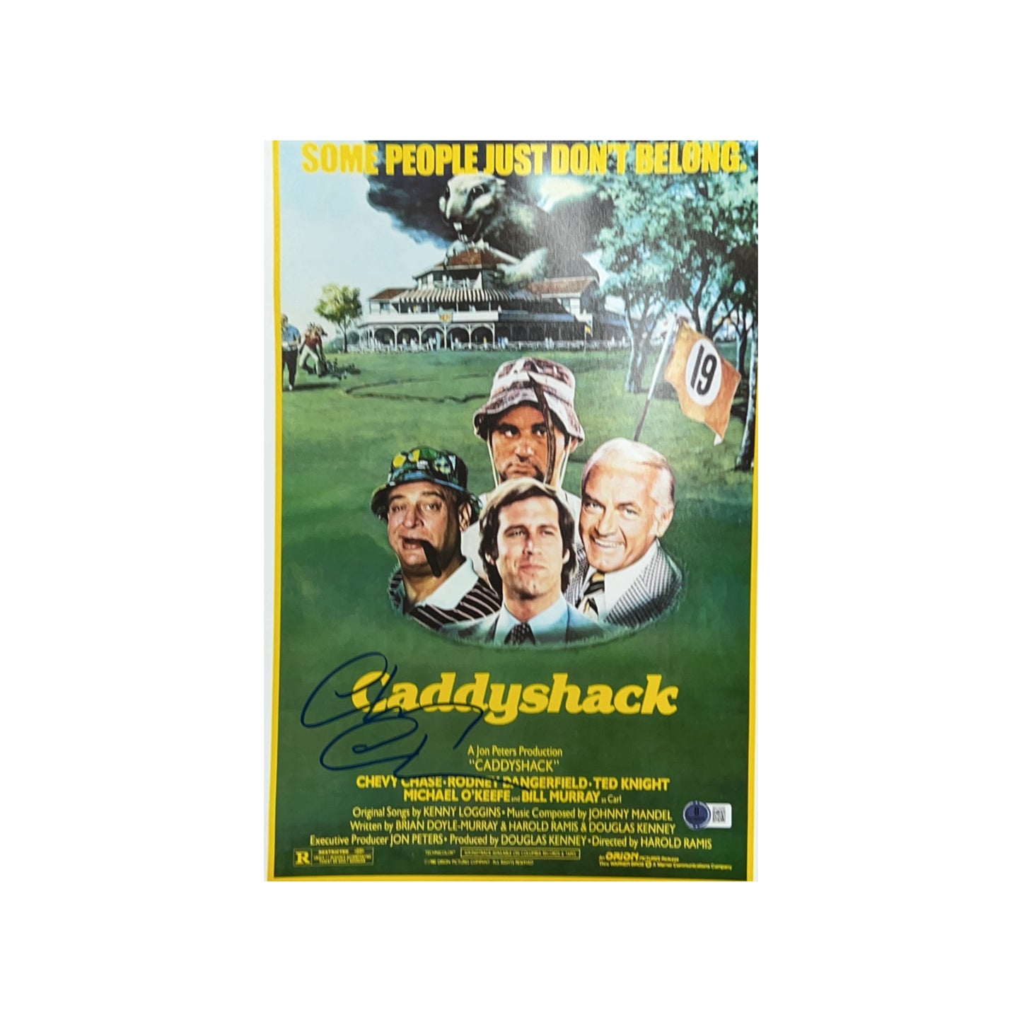 Chevy Chase Autographed Caddyshack 11x17 Beckett