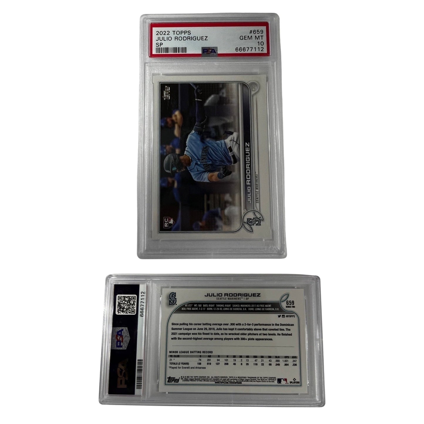 2022 Topps SP Julio Rodriguez #659 PSA GEM MT 10
