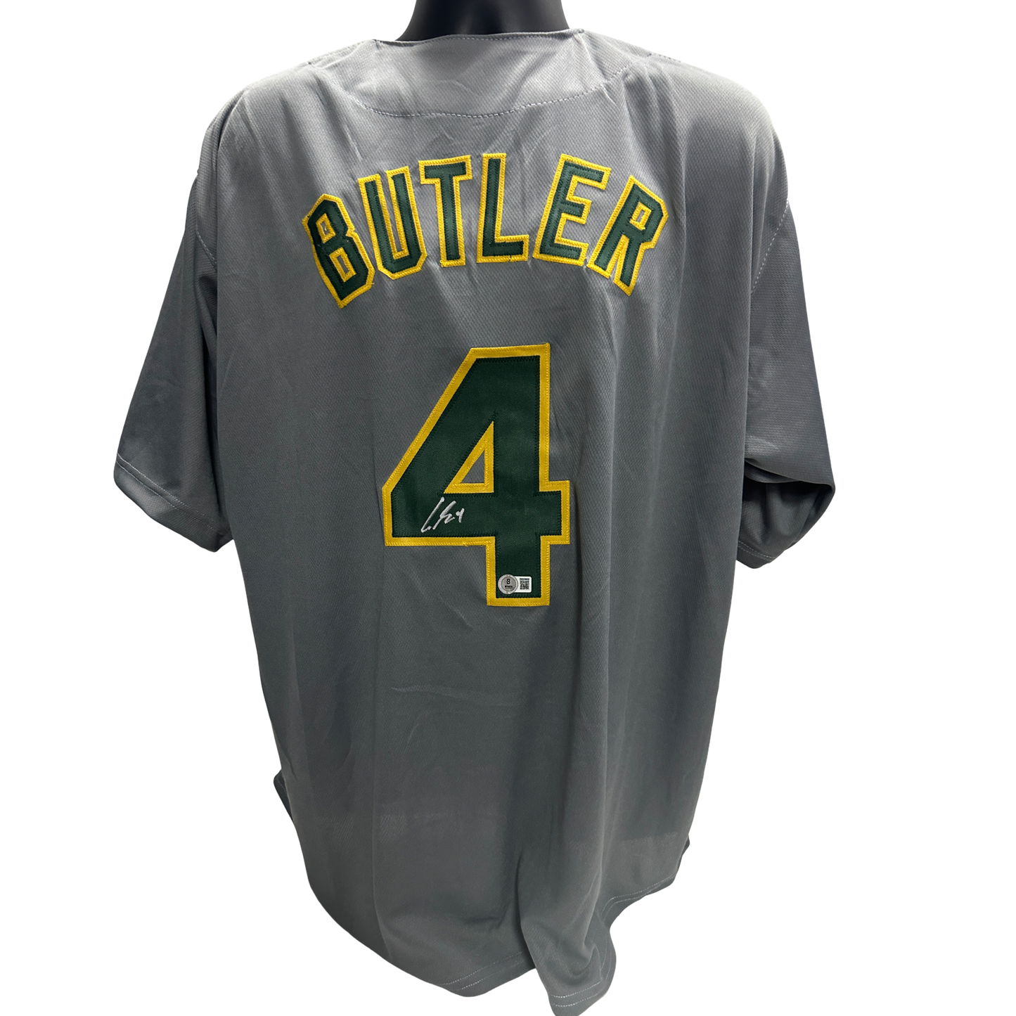 Lawrence Butler Autographed Athletics Grey Jersey Beckett