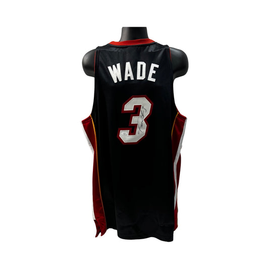 Dwayne Wade Autographed Miami Heat Black Procut Jersey JSA