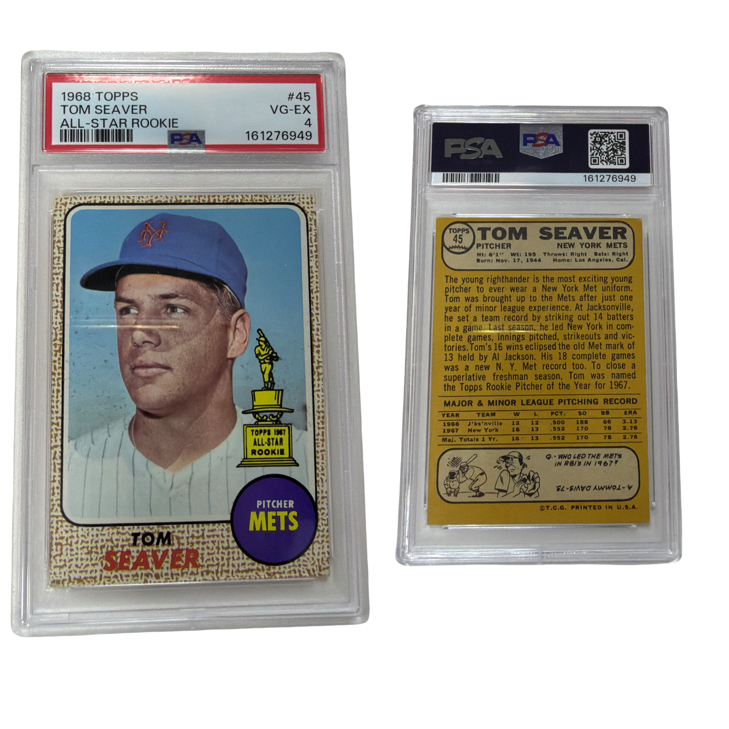 1968 Topps Tom Seaver PSA 4!