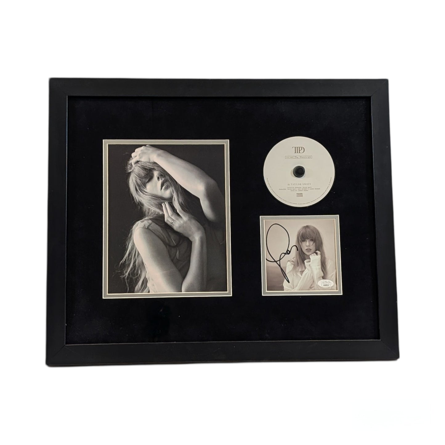 Taylor Swift Autographed Cut & Framed CD 11x14 Frame Pose Black Matte Horizontal JSA