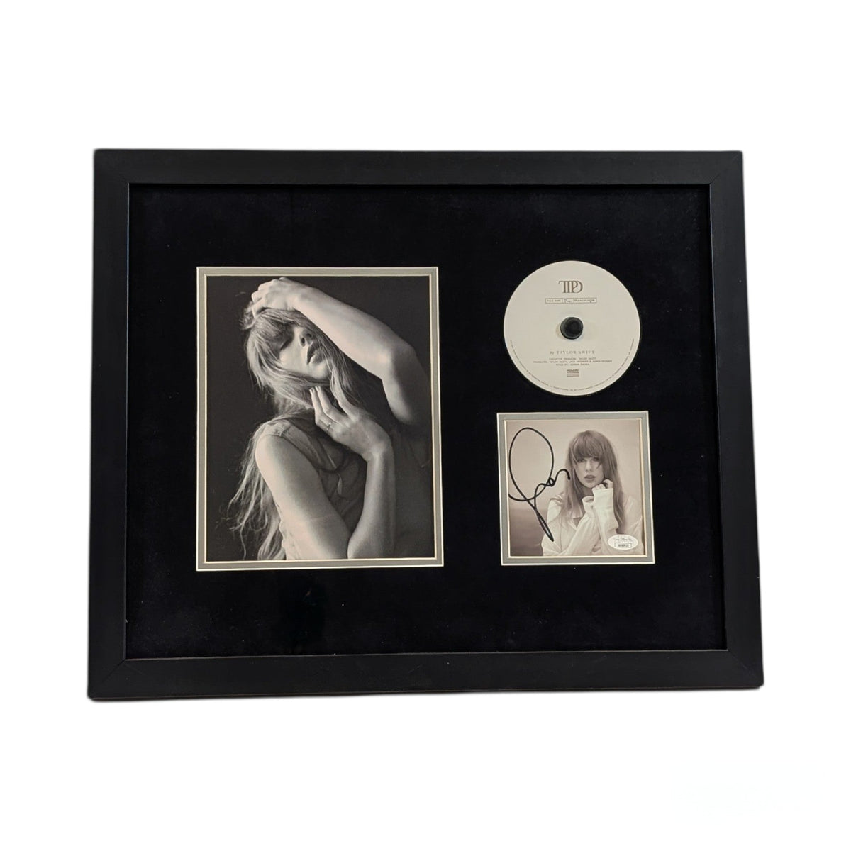 Taylor Swift Autographed Cut & Framed CD 11x14 Frame Pose Black Matte Horizontal JSA