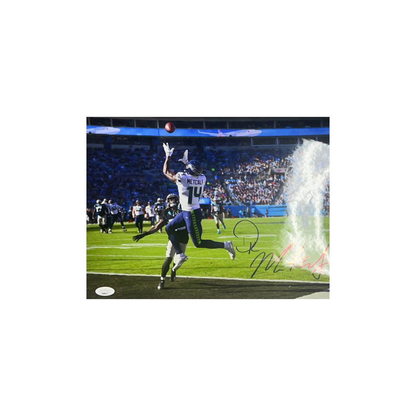 D.K. Metcalf Autographed Seattle Seahawks Touchdown Catch 11x14 JSA