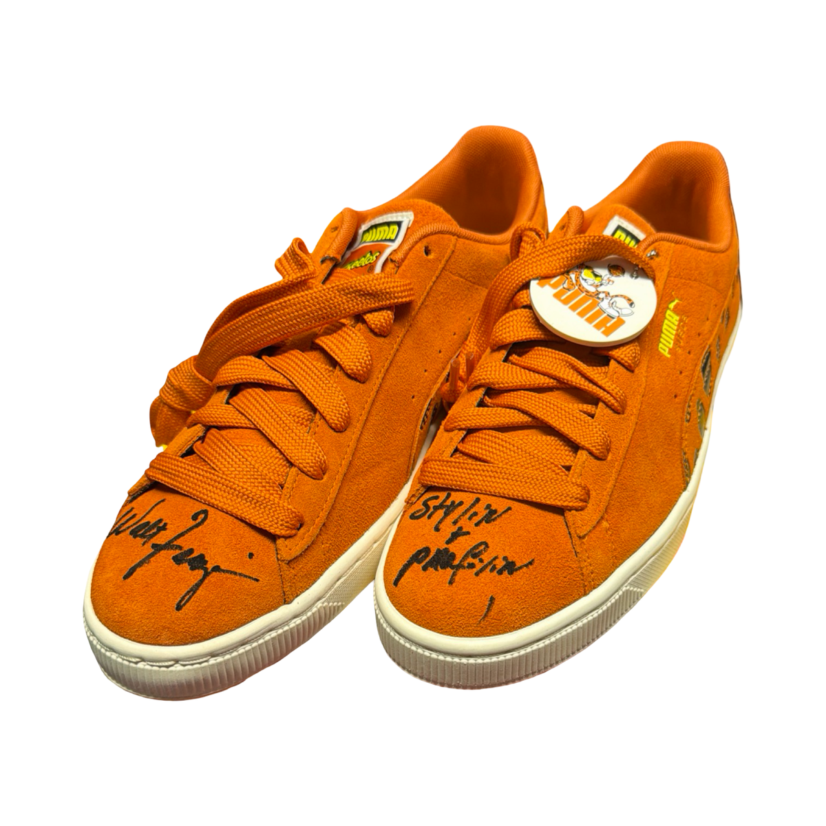 Walt Clyde Frazier Autographed Puma Cheeto Suede Inscribed Signed JSA COA “Stylin and Profiling”