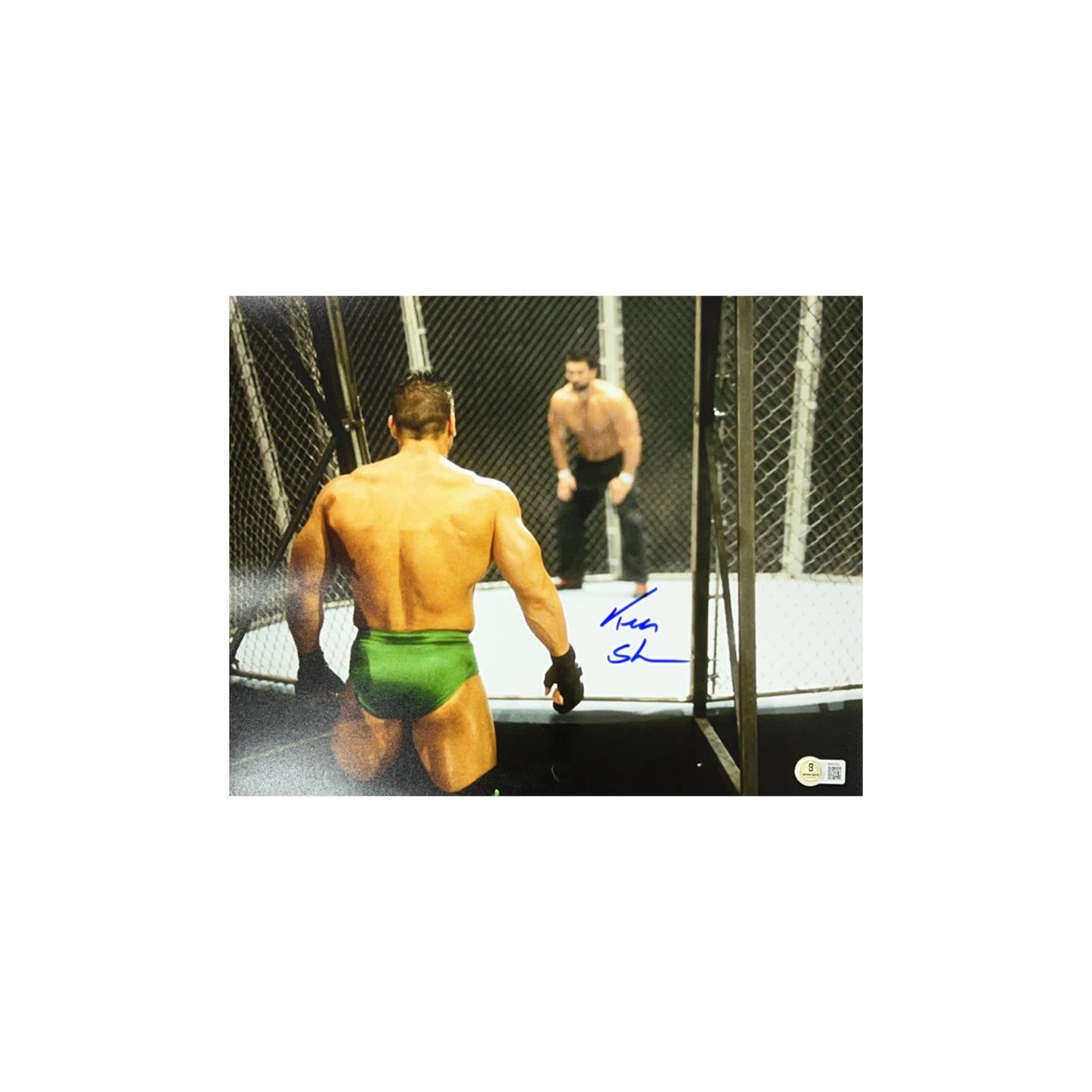 Ken Shamrock Autographed WWE WWF Lions Den 11x14 Beckett
