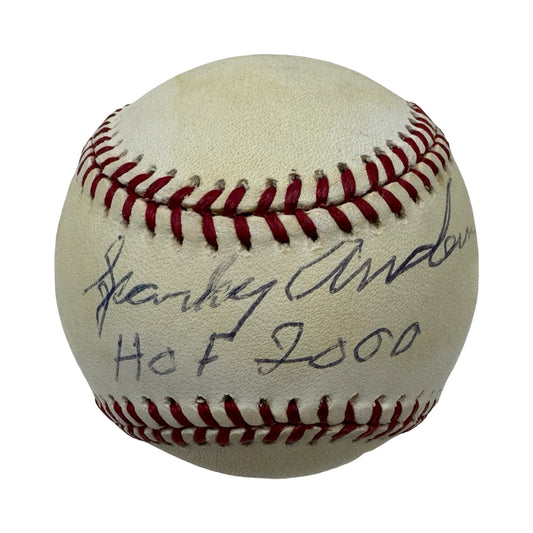 Sparky Anderson Autographed Official National League Baseball “HOF 2000” Inscription JSA