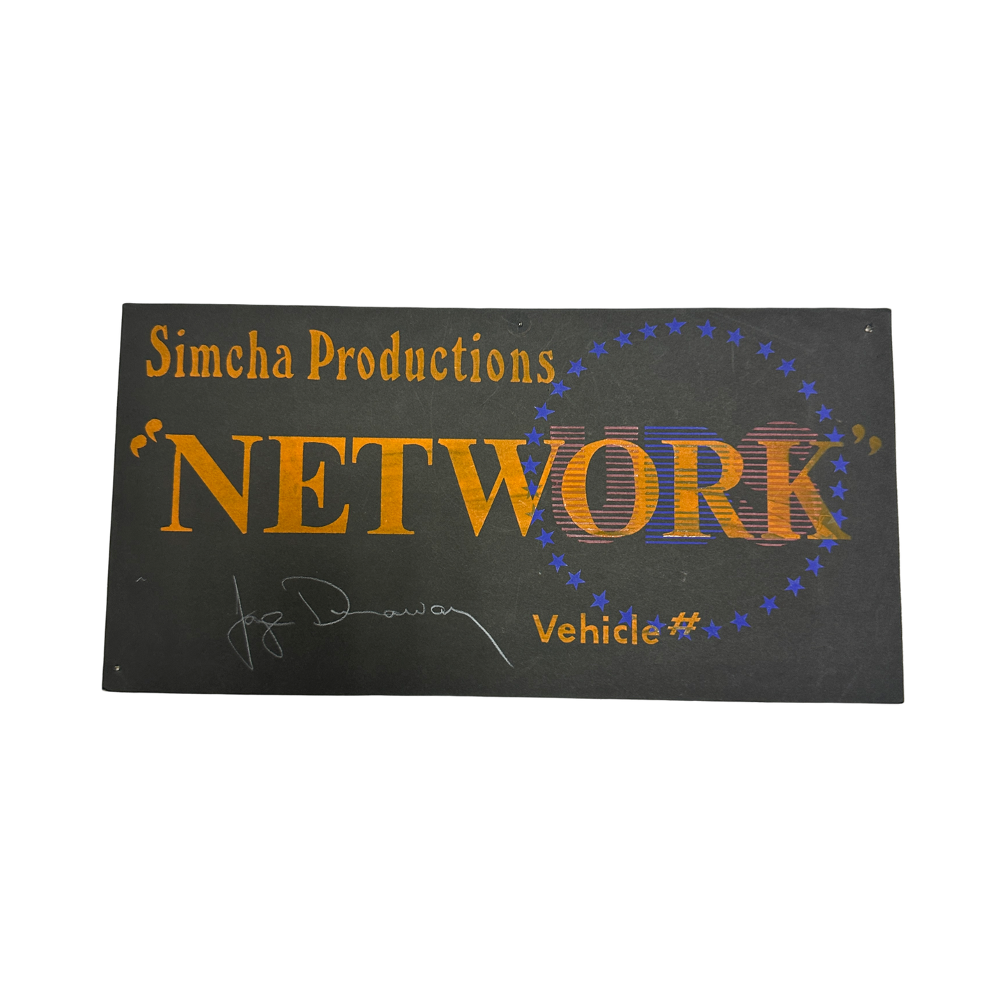 Faye Dunaway Autographed Network Parking Sign JSA