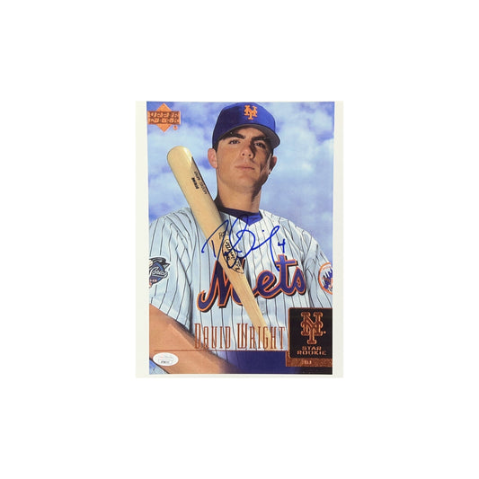 David Wright Autographed New York Mets Headshot 8x10 JSA