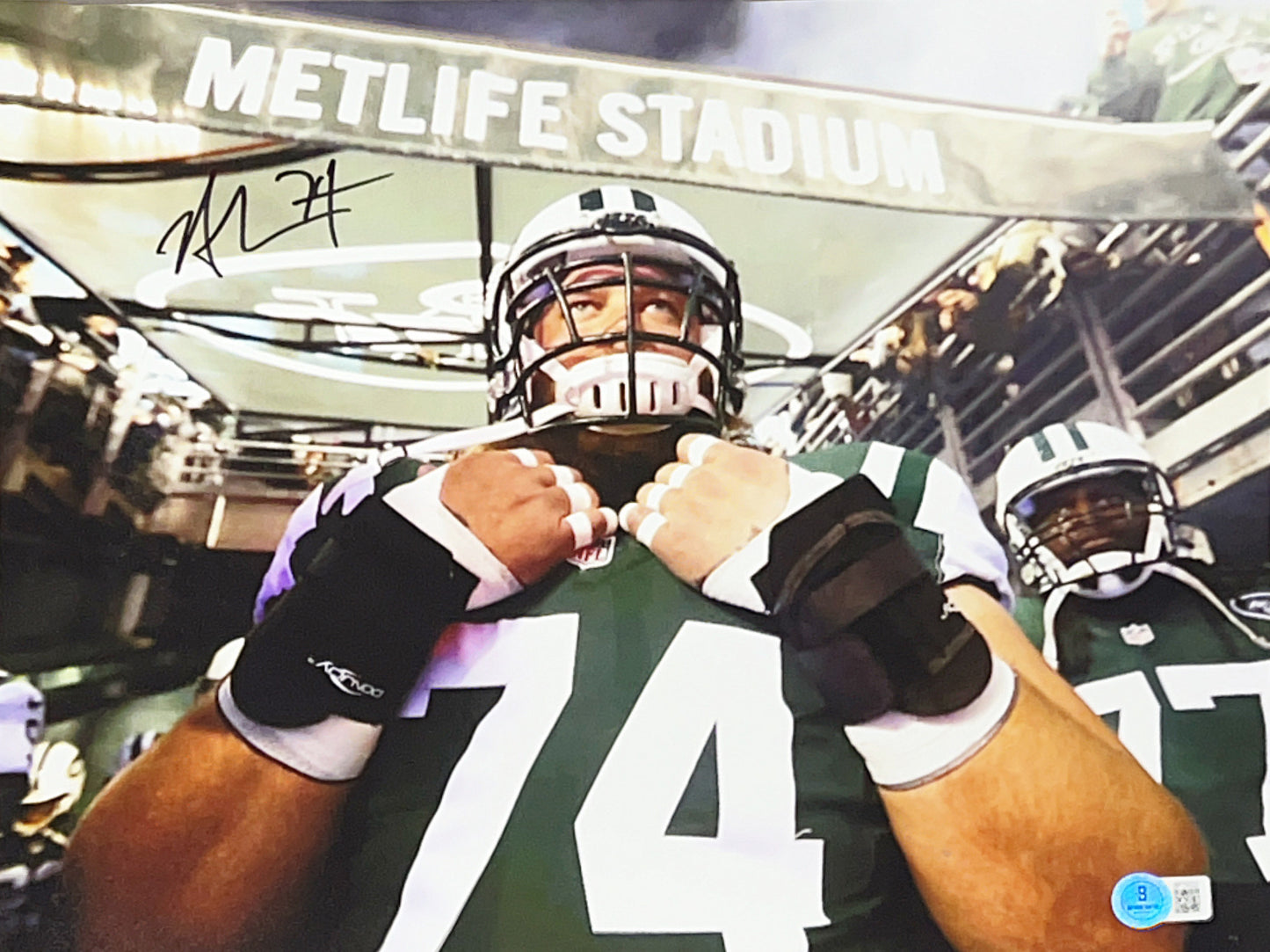 Nick Mangold Autographed Tunnel 11x14 Beckett