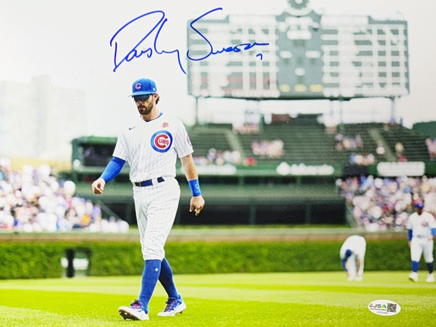 Dansby Swanton Autographed Chicago Cubs 11x14 JSA