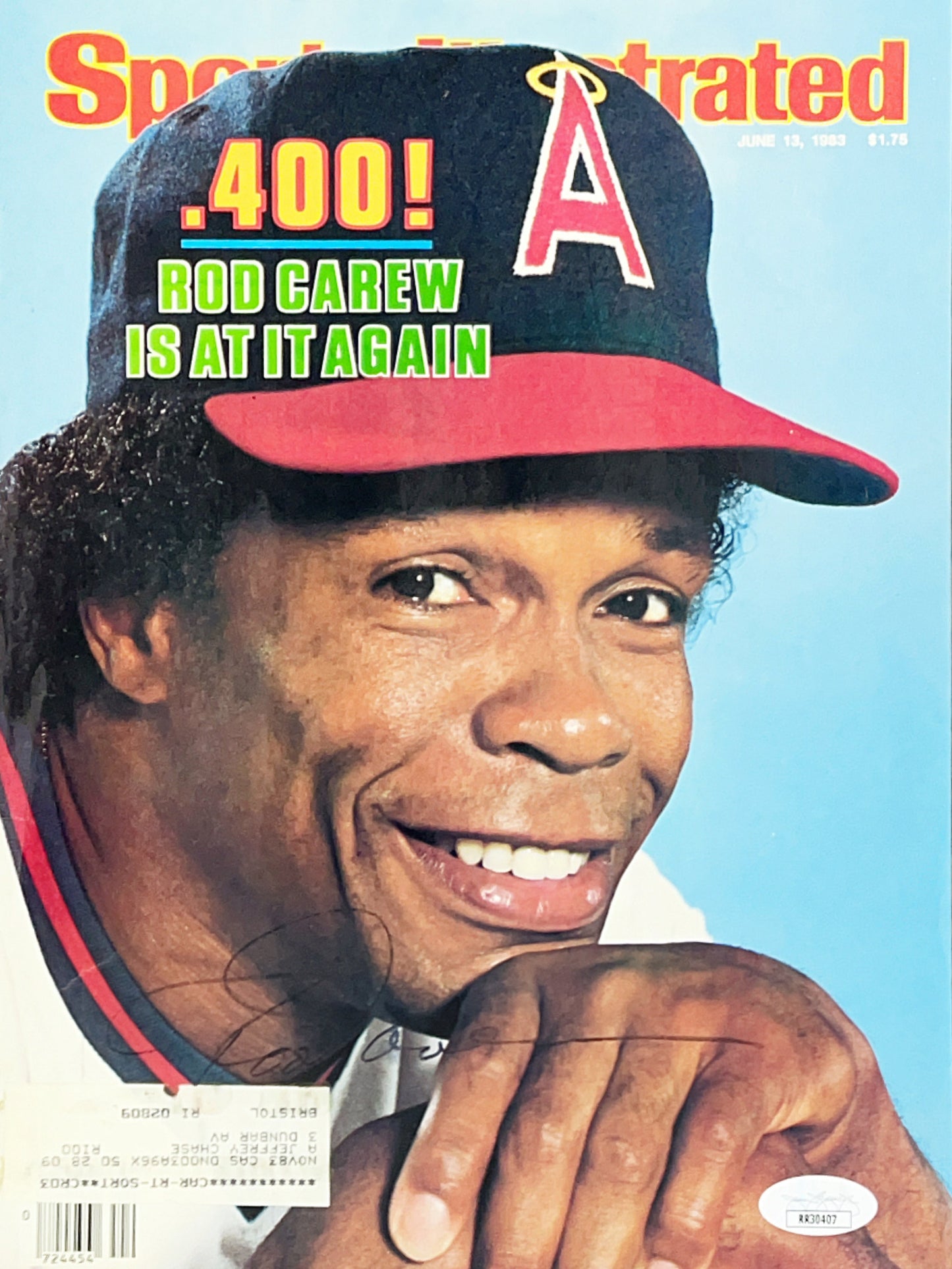 Rod Carew Autographed Sports Illustrated Magazine Cover JSA