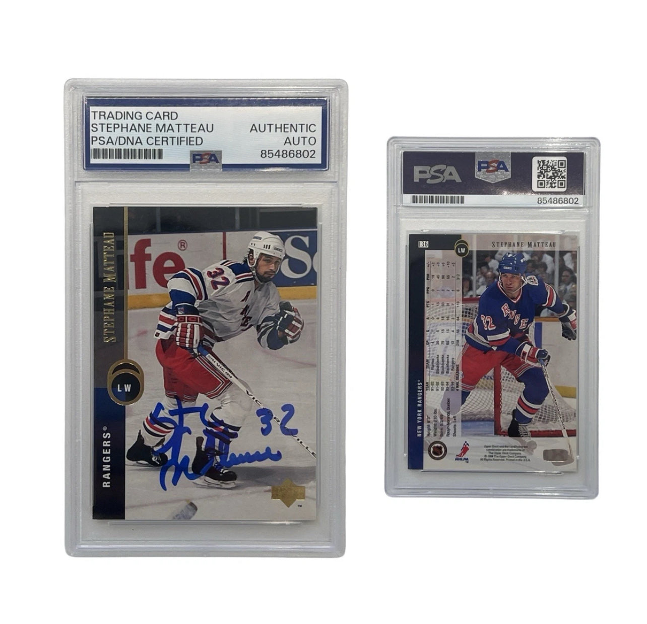 1994 Stephane Matteau Autographed Upper Deck #136 PSA Authetic Auto