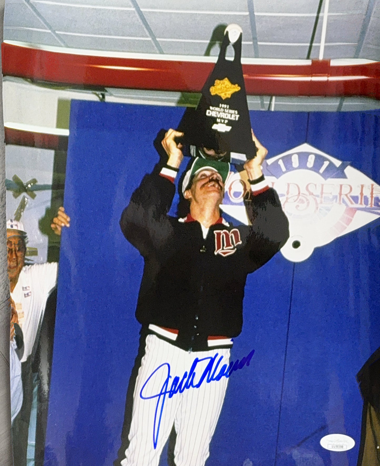 Jack Morris Autographed Minnesota Twins MVP Trophy 11x14 JSA