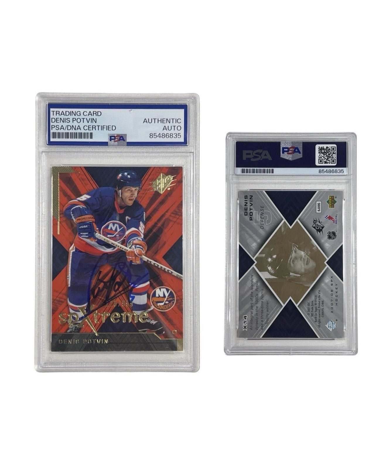 2007 Denis Potvin Autographed SPXTREME Upper Deck X14 PSA Authentic Auto