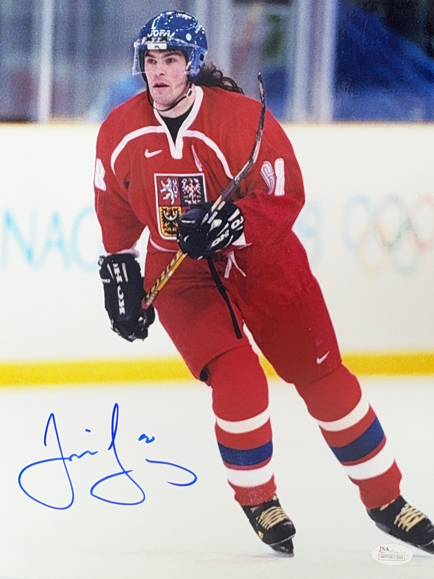 Jaromir Jagr Autographed Czech Republic Hockey 11x14 JSA