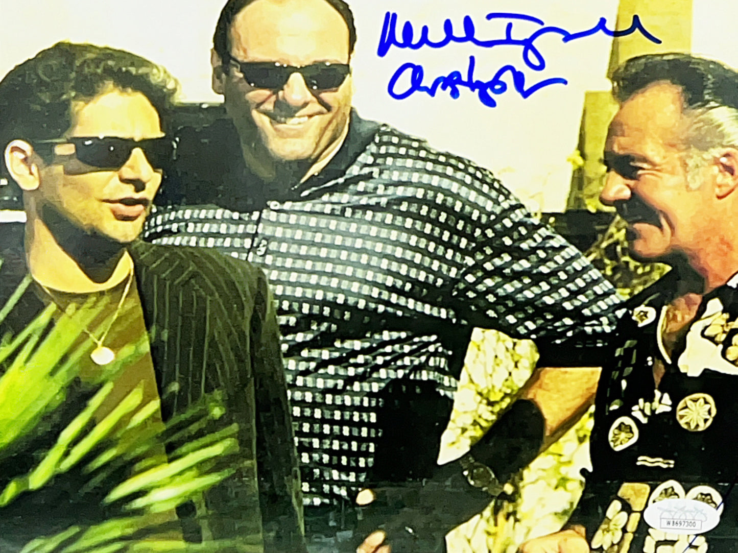 Michael Imperioli Autographed The Sopranos w/ Tony & Paulie 8x10 JSA