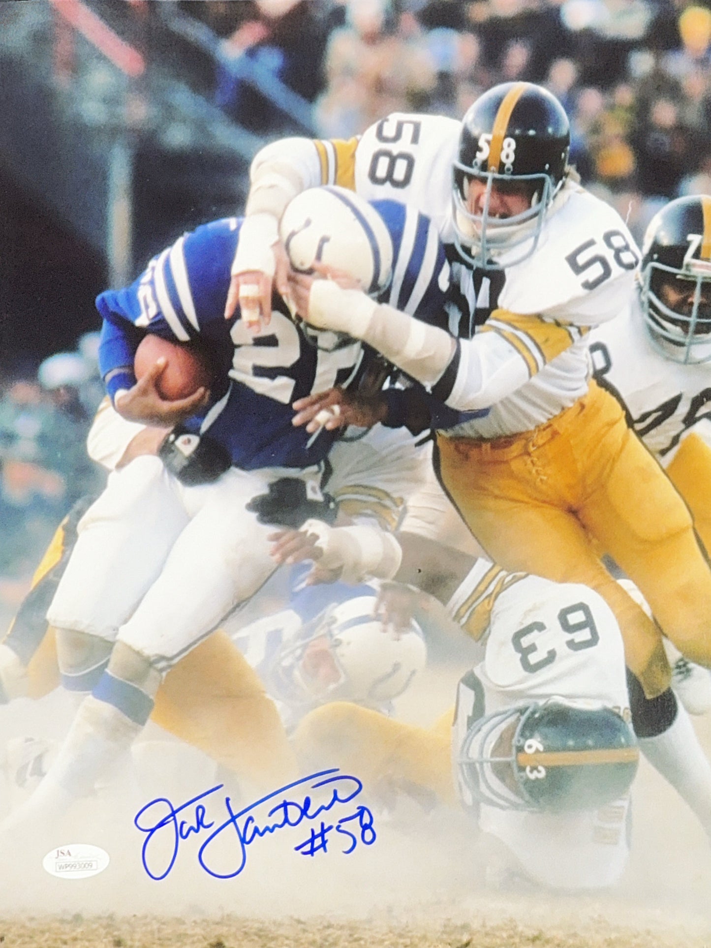 Jack Lambert Autographed Pittsburgh Steelers 11x14 JSA
