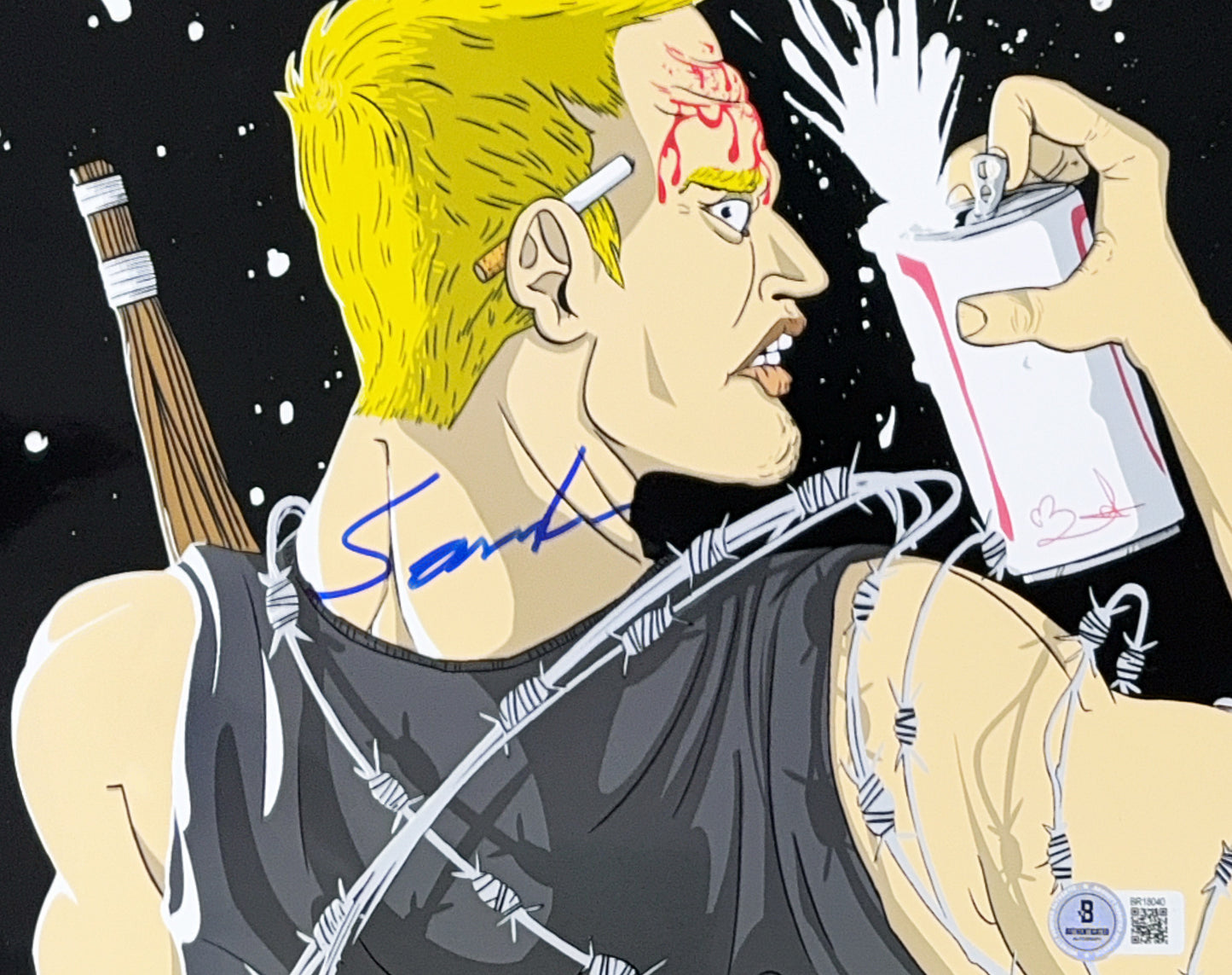 The Sandman Autographed Horizontal Cartoon 8x10 Beckett