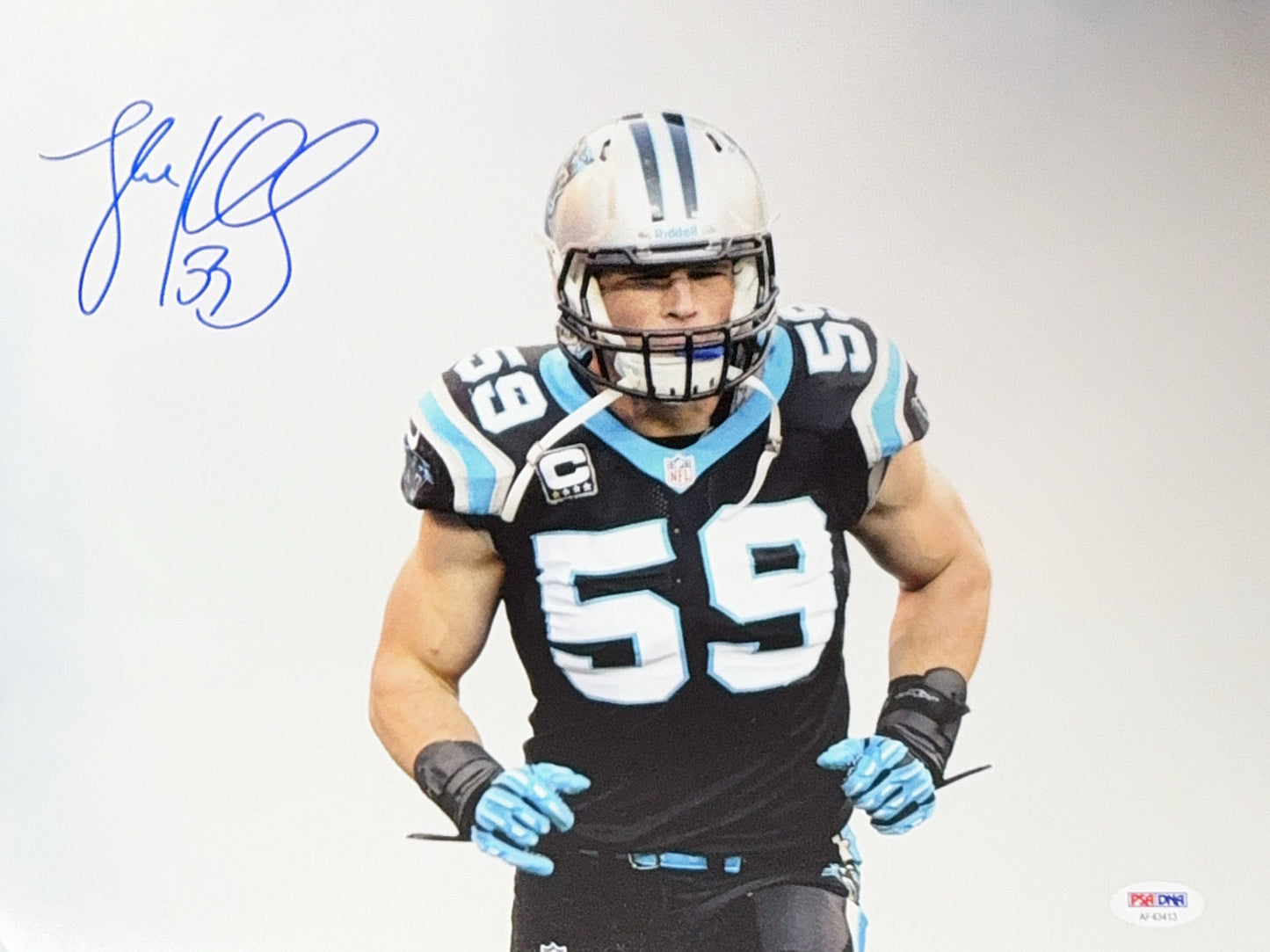 Luke Kuechly Autographed Carolina Panthers 11x14 PSA