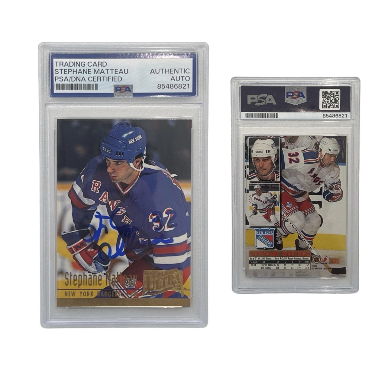 1995 Stephane Matteau Autographed Fleer Ultra #332 PSA Authentic Auto