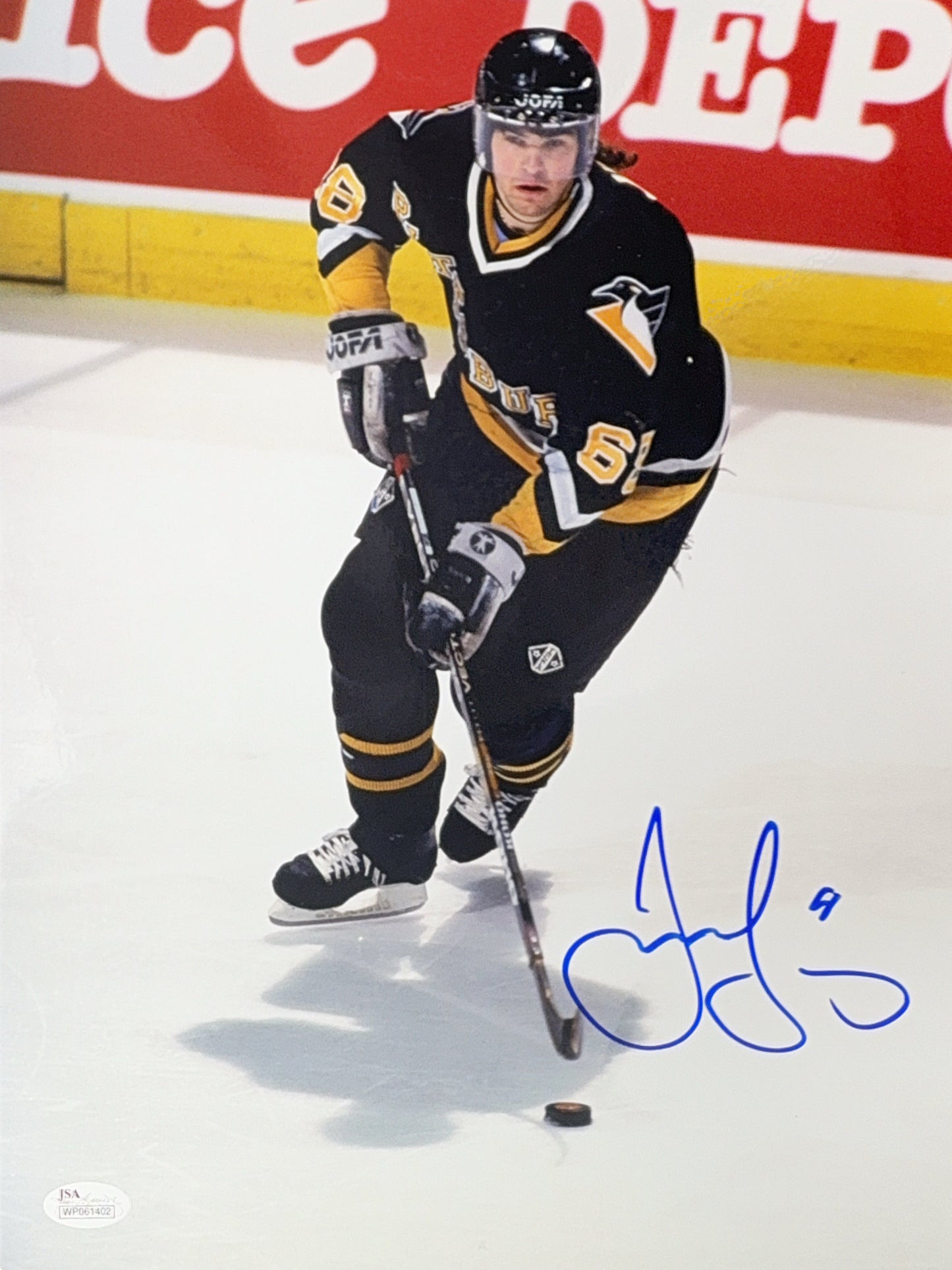 Jaromir Jagr Autographed Pittsburgh Penguins 11x14 JSA