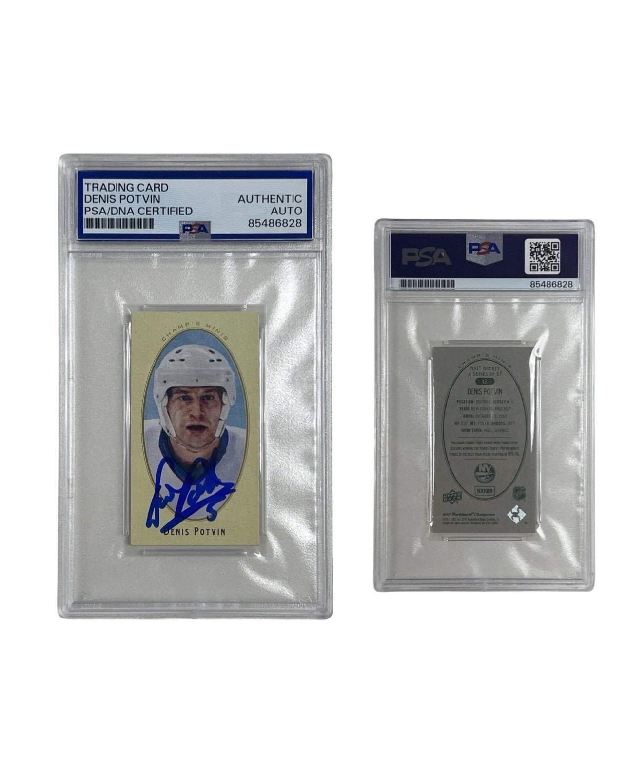 2011 Denis Potvin Autographed Champs Minis Upper Deck #13 PSA Authentic Auto