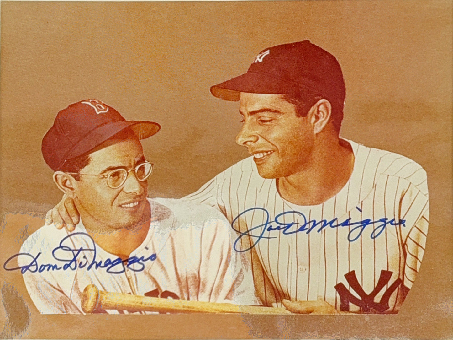 Joe & Dom DiMaggio Autographed 8x10 JSA