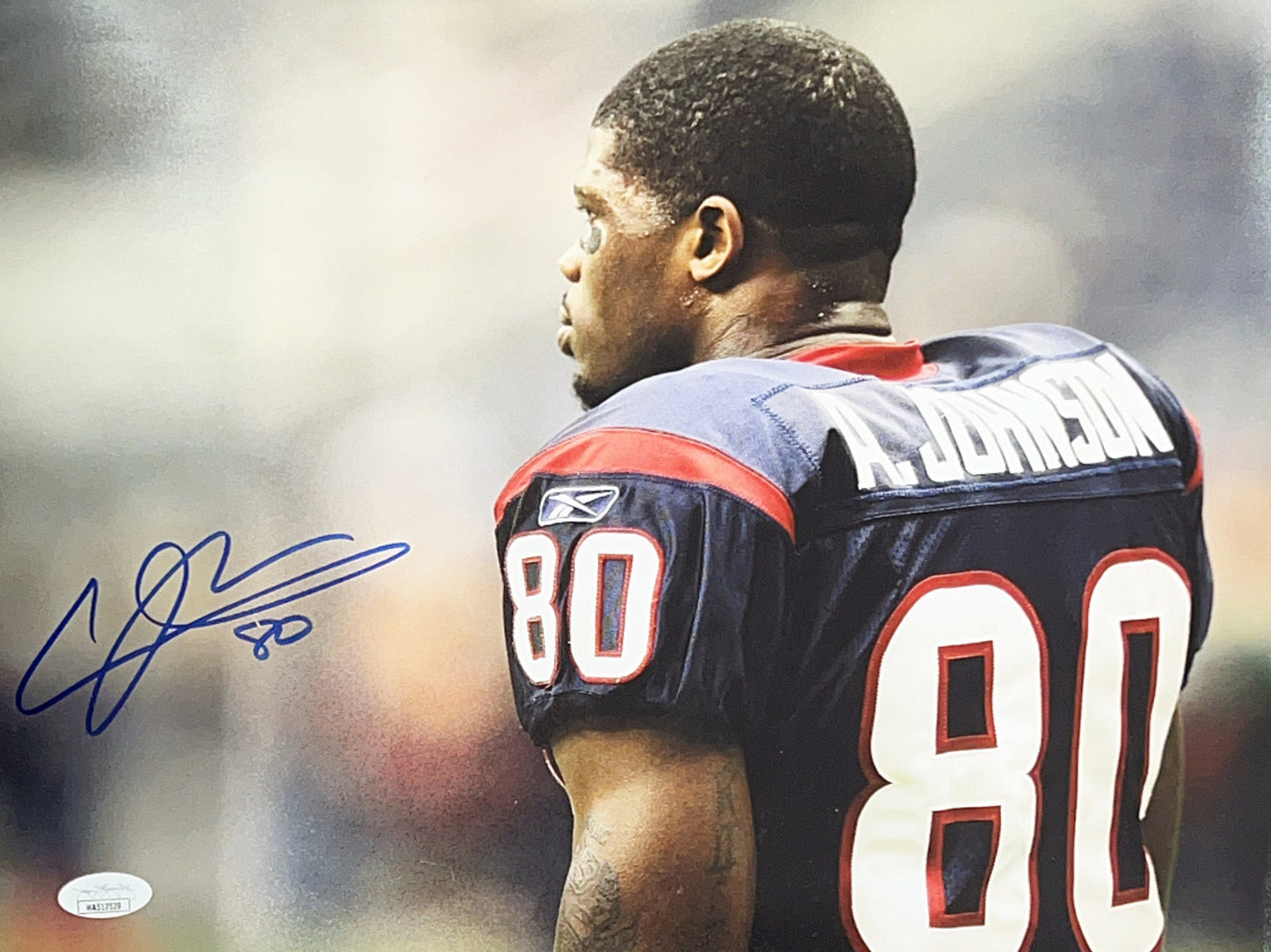 Andre Johnson Autographed Houston Texans 11x14 JSA