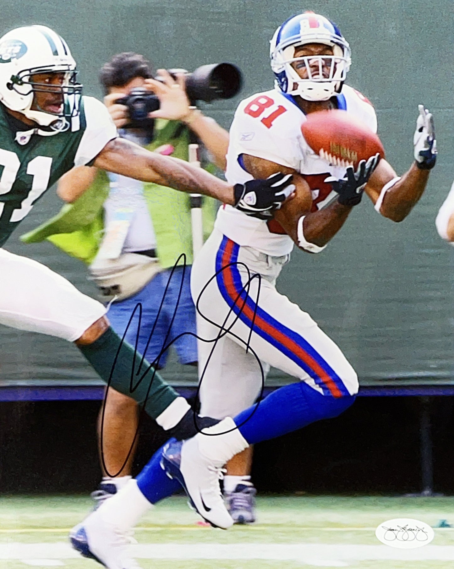 Amani Toomer Autographed New York Giants 8x10 Photo JSA