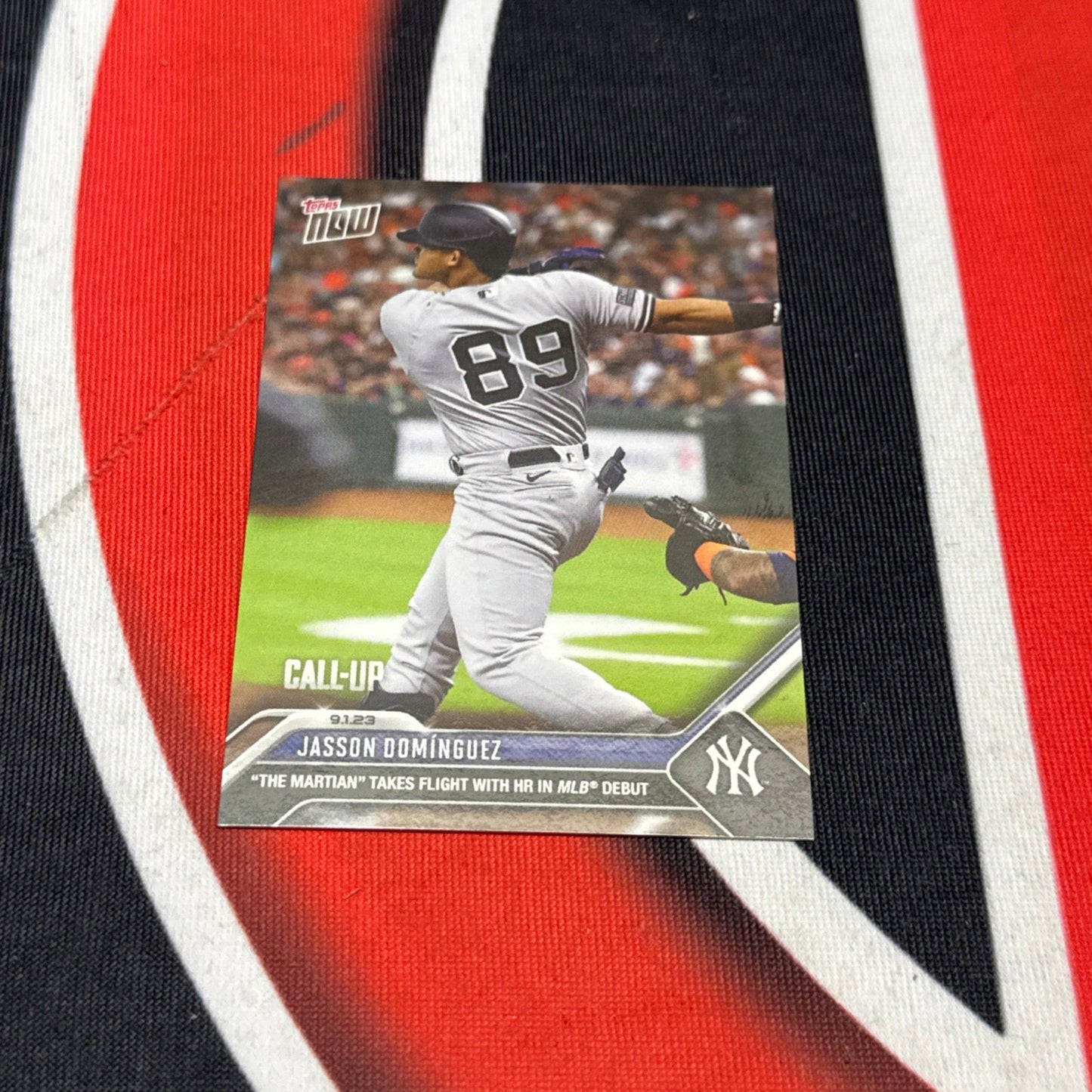 2023 MLB Topps Now #798 Jasson Dominguez Homers in Debut Yankees Call-Up