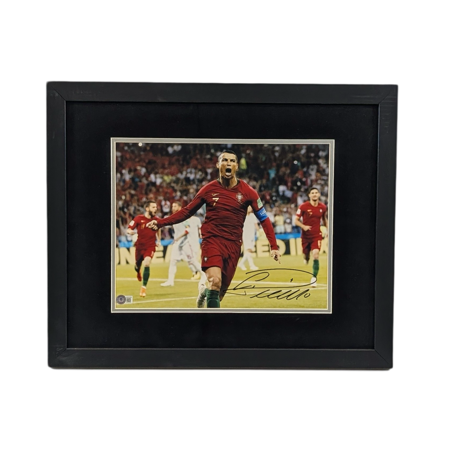 Cristiano Ronaldo Autographed Portugal Framed 11x14 Photo Beckett